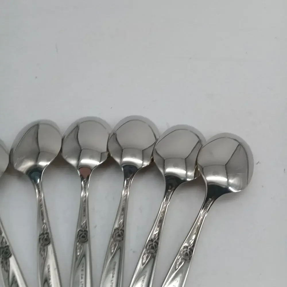 8X Tsp Oneida LA ROSE Teaspoons Rogers Premier Stainless 6 1/8